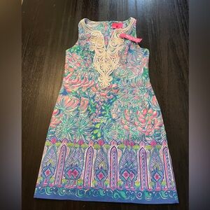 Lilly Pulitzer Gabby Stretch Shift, In Full Bloom Engineered Dress Size 8